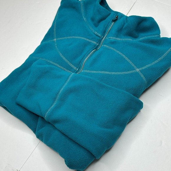 ATHLETA FLEECE ZIP UP JACKET - Size medium. Beautiful teal! - Picture 1 of 11